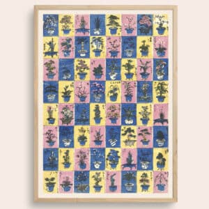 Bonsai Træsnit, Ukiyo-e | Størrelse 70x100 | Seramikku